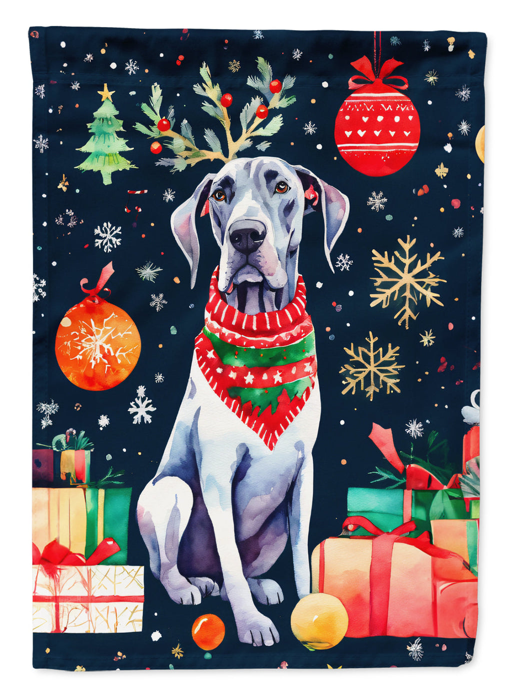 Great Dane Christmas Garden Flag