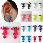 Cute Colorful Cat Ear Studs - Animal Earrings