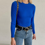 Solid Color Ribbed Crop Top for Women - Spring Fashion