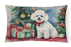 Bichon Frise Christmas Throw Pillow