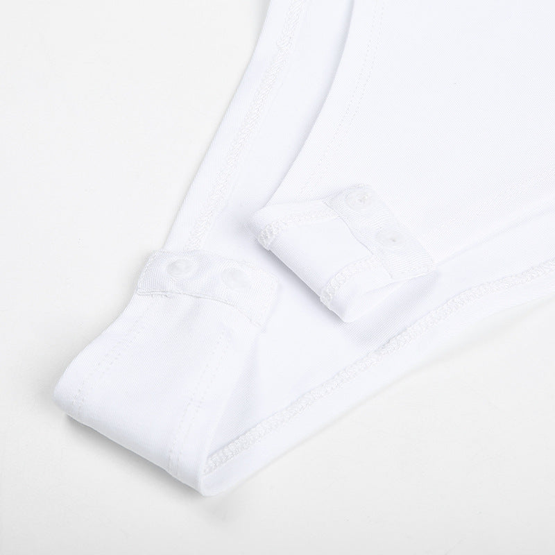 Autumn 2019 Women's Embroidered Backless Bodysuit