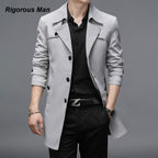 Slim Fit Men's Trench Coat - Korean Brand, Windbreaker
