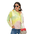 Women's Gradient Tie-Dye Hooded Sweatshirt Top | Streetwear