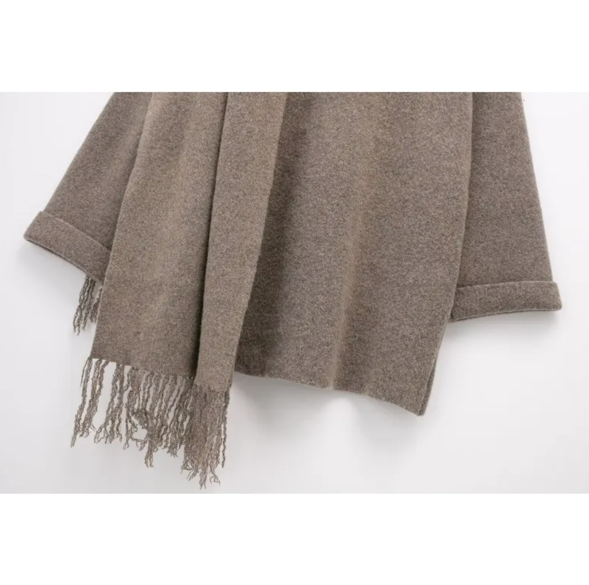 Cozy Knitted Scarf Cape Coat