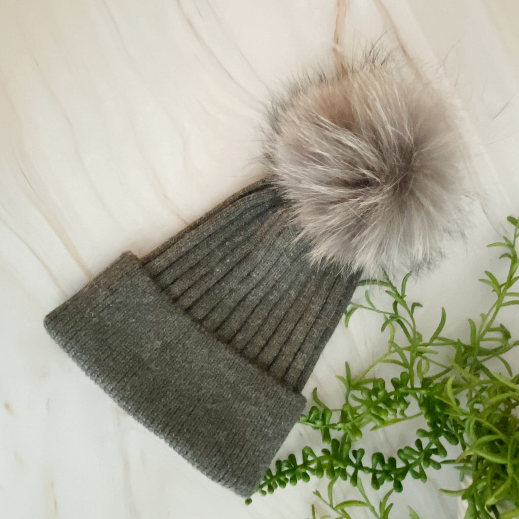 Pure Angora Fur Luxe Beanie | Embroidered Cap