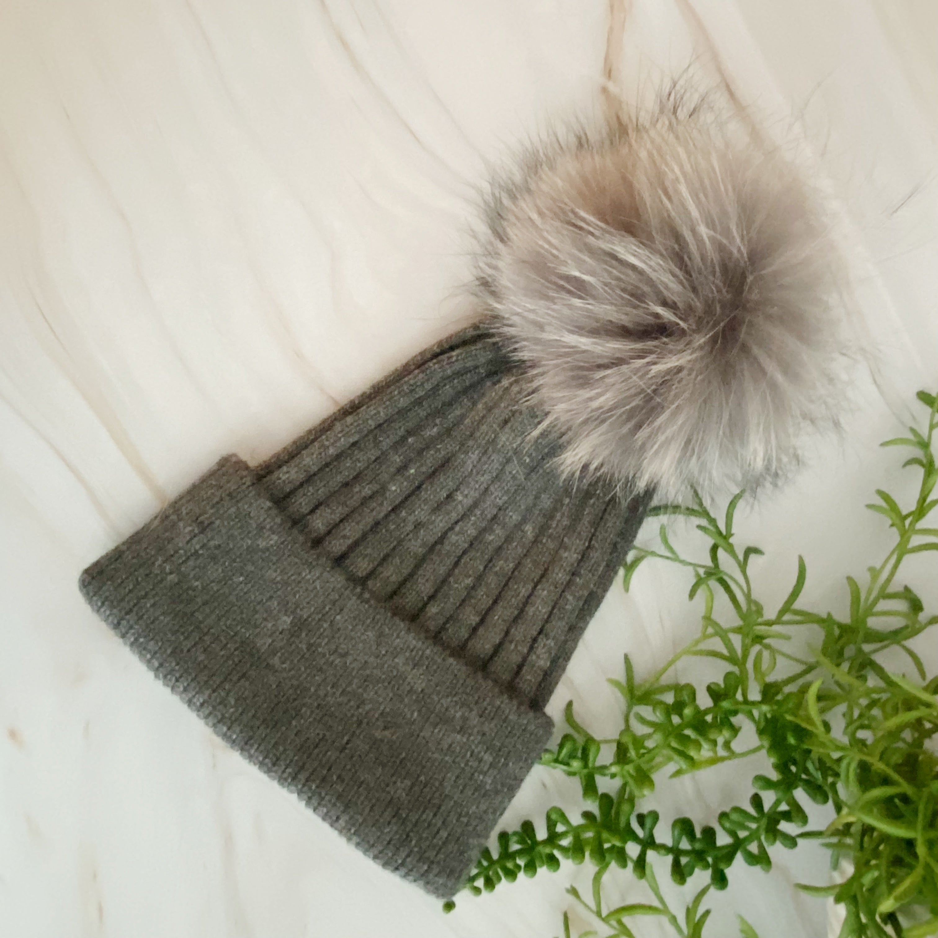 Pure Angora Fur Luxe Beanie | Embroidered Cap