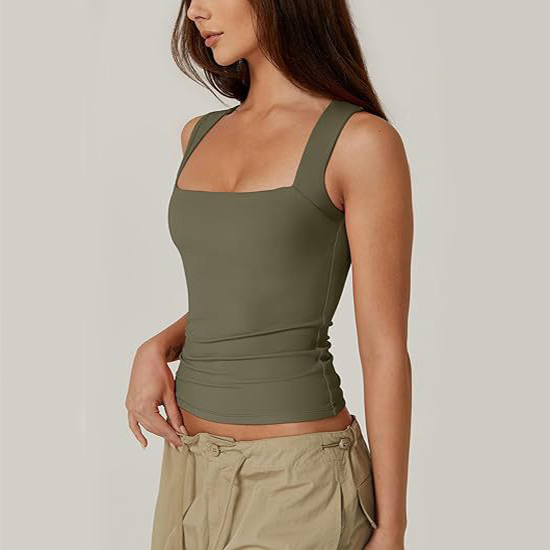 Women's Summer Square-Neck Slim Tank Top