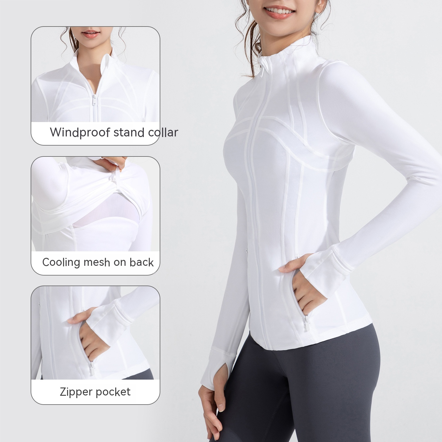 Women's Sports Long Sleeve Zipper Jacket