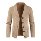 Men's Casual Thick Long Sleeve Sweater Cardigan