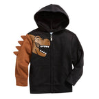 Children's Long-sleeved Dinosaur Zipper Hoodie | Streetwear