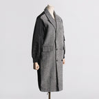 Elegant Contrast Color Long Trench Coat for Women 2024