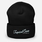 Fancy Tropical Seas Cuffed Beanie | Embroidered Cap