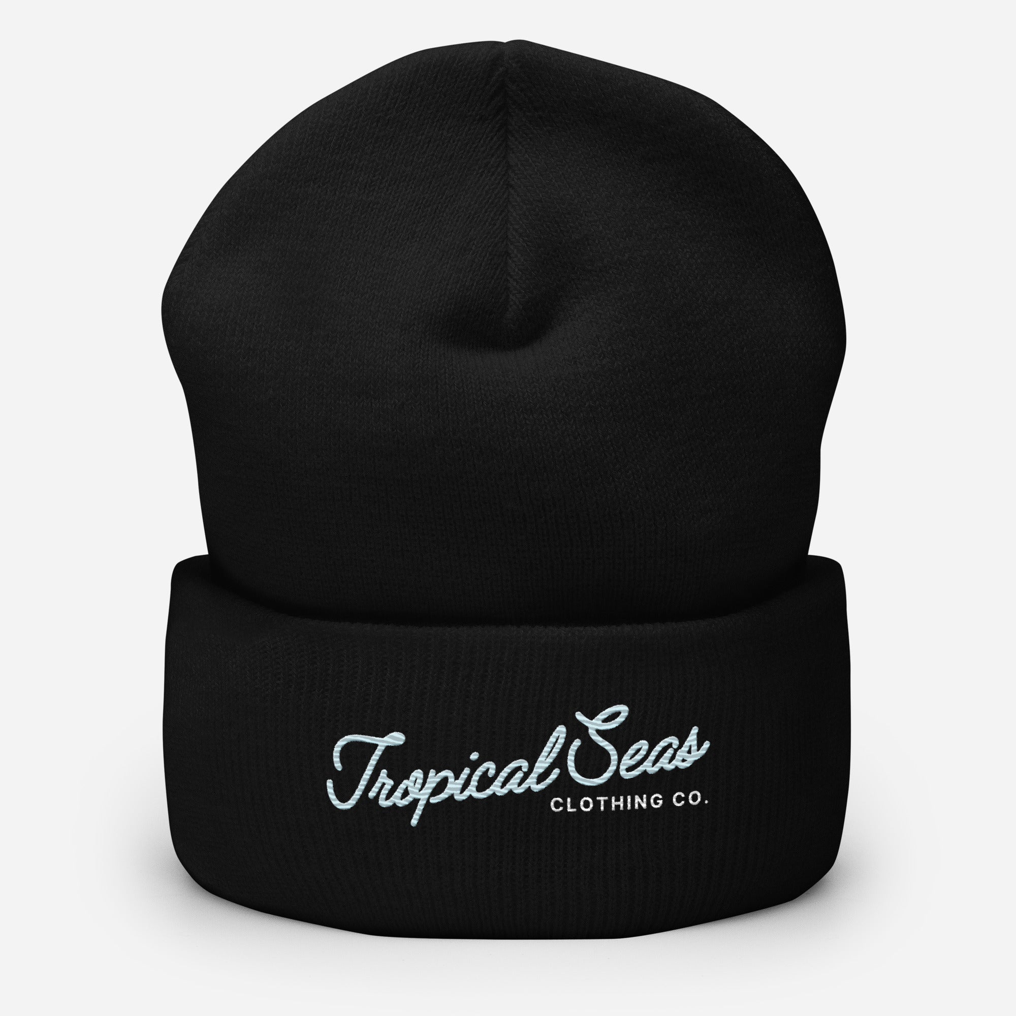 Fancy Tropical Seas Cuffed Beanie | Embroidered Cap