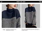 Colorblock Turtleneck Sweater