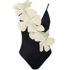 2023 Women's Floral Asymmetrical One-Piece Swimsuit