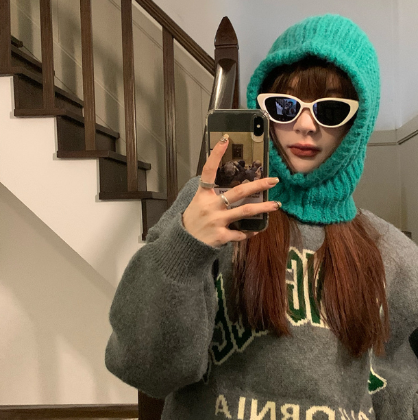 Warm Knitted Wool Hat and Scarf Set for Women | Embroidered Cap
