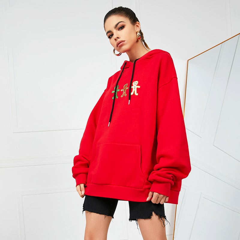 Solid Color Women's Loose Long Sleeve Hoodie | Streetwear