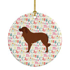 Portuguese Sheepdog Dog Merry Christmas Ceramic Ornament