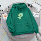 Dinosaur Pattern Casual Loose Men's Hooded Sweater