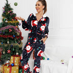 Santa Red Riding Hood Flannel Printed Bodysuit