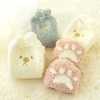 Home Coral Fleece Velvet Towel Floor Sleep Socks