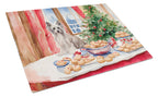 Chinese Crested Christmas Cookies Glass Cutting Board