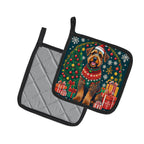 Airedale Terrier Christmas Pair of Pot Holders