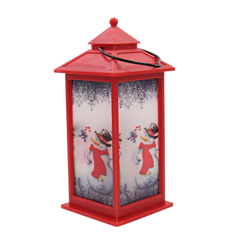 Christmas Snowman Candle Lantern Table Night Light Decor