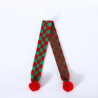 Warm Wool Scarf with Snowflake Lattice for Pets