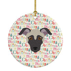 Argentine Pila Dog Merry Christmas Ceramic Ornament