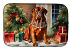 Dogue de Bordeaux Cozy Christmas Dish Drying Mat