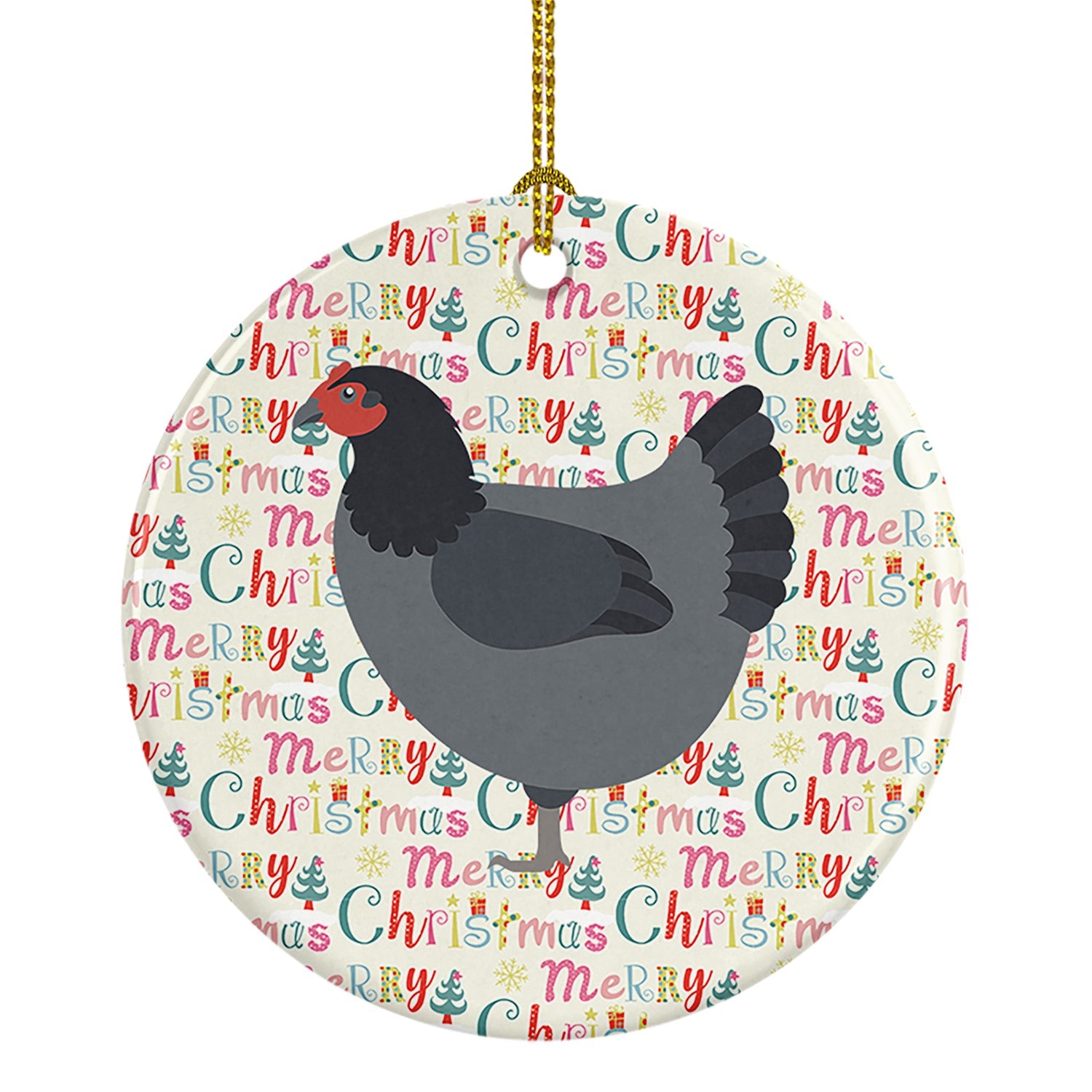 Jersey Giant Chicken Christmas Ceramic Ornament