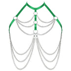 Halloween Body Chain with Adjustable High Waist Bikini Top