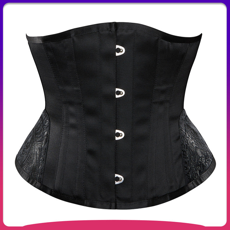 Embroidered Waist Trainer Corset Top with 4 Hooks