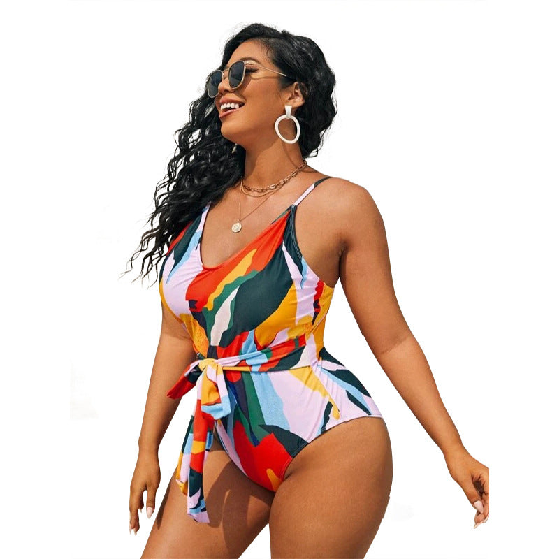 2022 Women's Digital Print One-Piece Bikini Swimsuit
