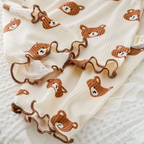 Summer Bear Pajama Set for Baby Girls (T-shirt & Shorts) | Streetwear