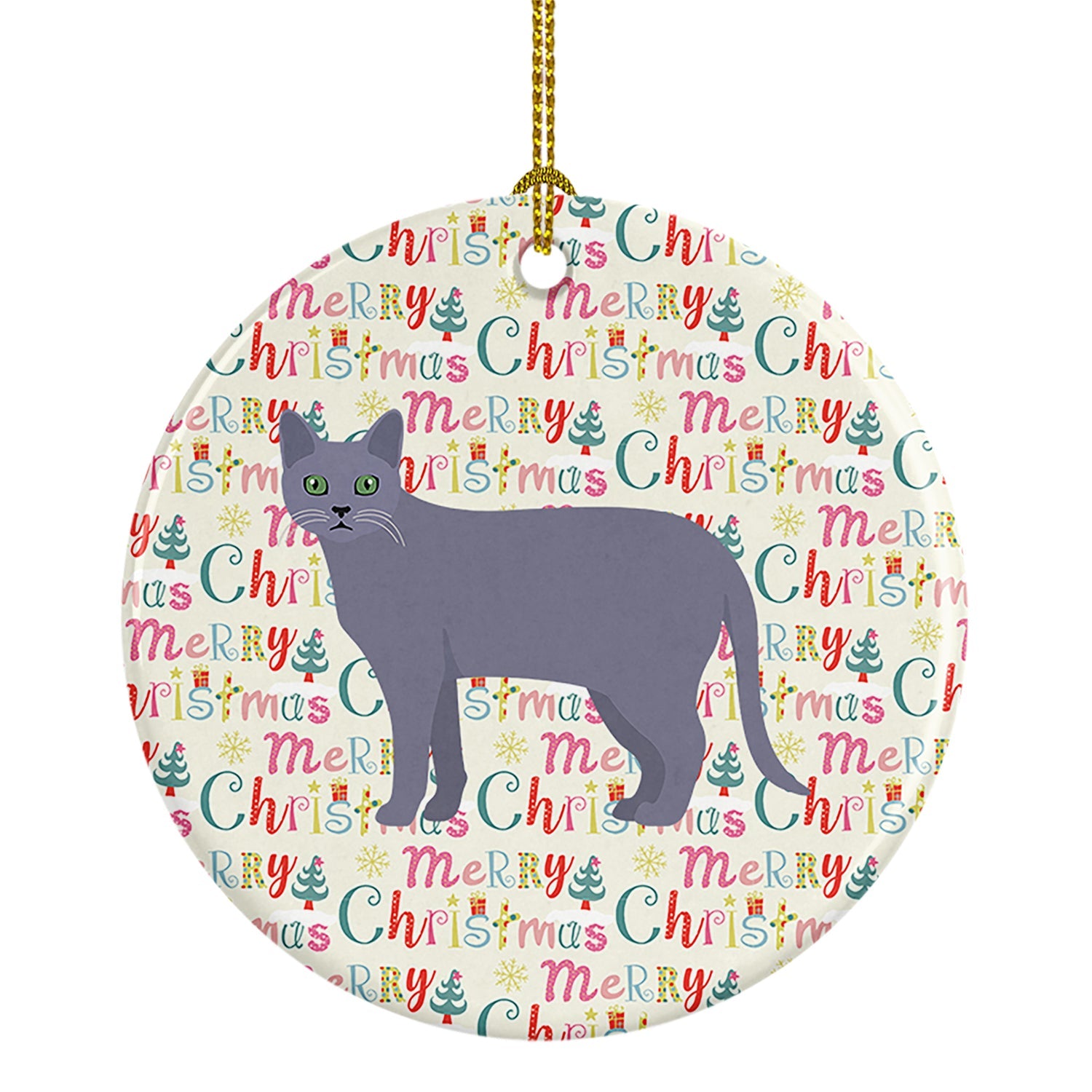 Korat #1 Cat Christmas Ceramic Ornament