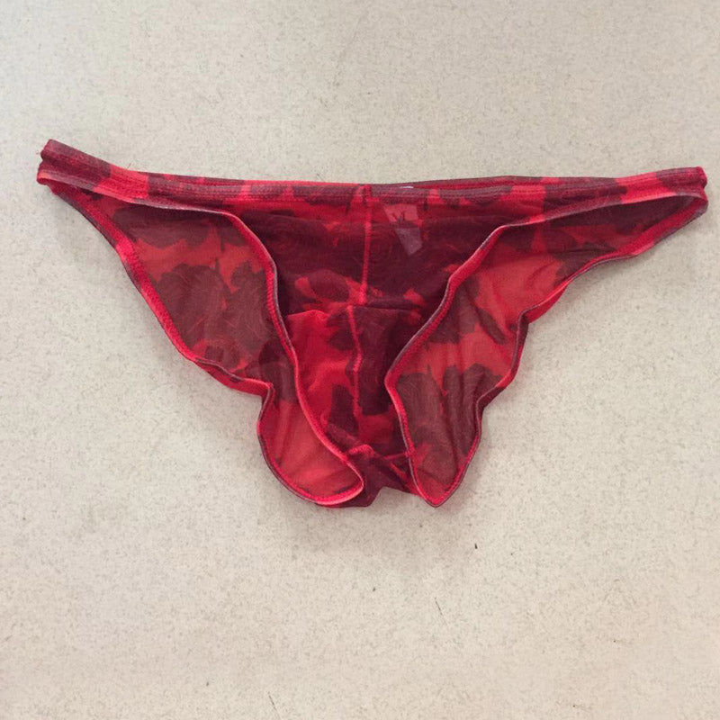 Men's Sheer Print Bikini Brief