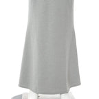 Solid Color Sleeveless Sling Long Dress