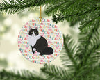 Siberian Forest Cat Christmas Ceramic Ornament