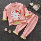 Children's Fleece-Lined Thermal Underwear Set