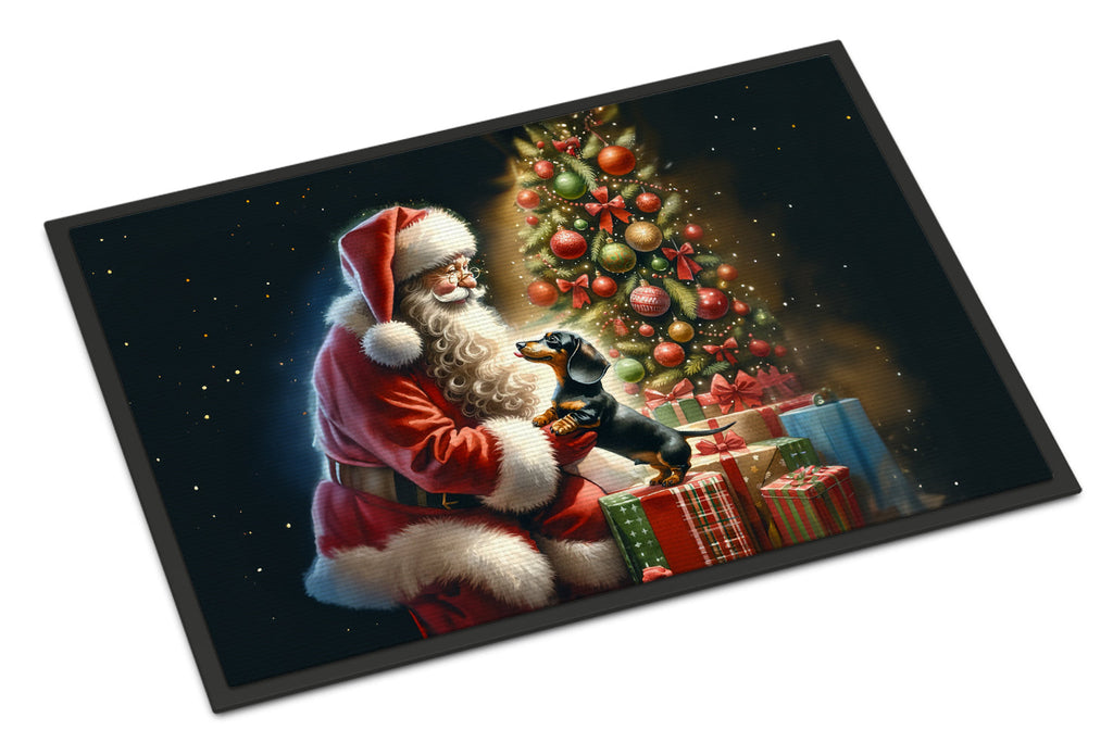 Dachshund and Santa Claus Doormat
