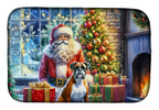 Boxer and Santa Claus Dish Drying Mat
