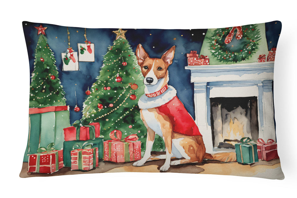 Basenji Christmas Throw Pillow