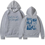 2024 Pure Cotton Midnight Hoodie with Retro Print | Streetwear