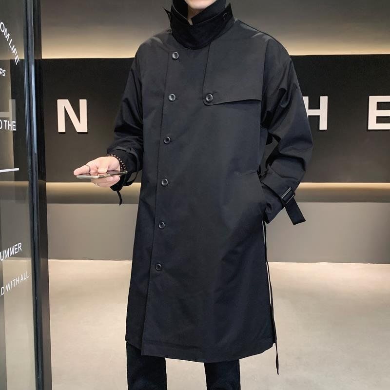 Men's Chinese Trench Coat - Simple Spring/Autumn Style