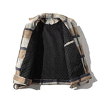 Men's Thick Woolen Plaid Coat - Retro Oversized Jacket