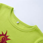 Spring Floral Slim Fit Crop Top for Women