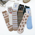 Christmas Couple Cotton Socks with Gingerbread Man Design