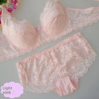 Breathable Lace Push Up Bra Set